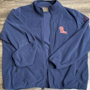 Ole Miss Navy Blue Fleece Jacket.  Only worn a few times.  Almost brand new.